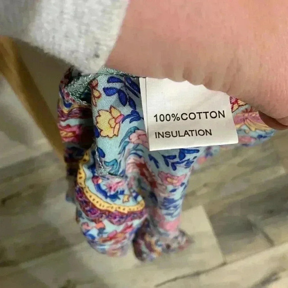 Ecowish Bohemian Floral Wrap Dress V-Neck Women’s Size Small Maxi - Picture 7 of 11